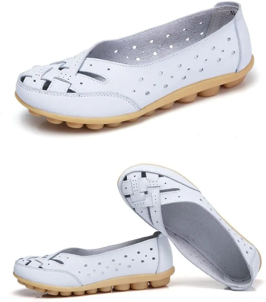 Orthopedic Loafers in Breathable Leather,Orthopedic Loafers for Women,Owlkay Shoes for Women Slip Ons