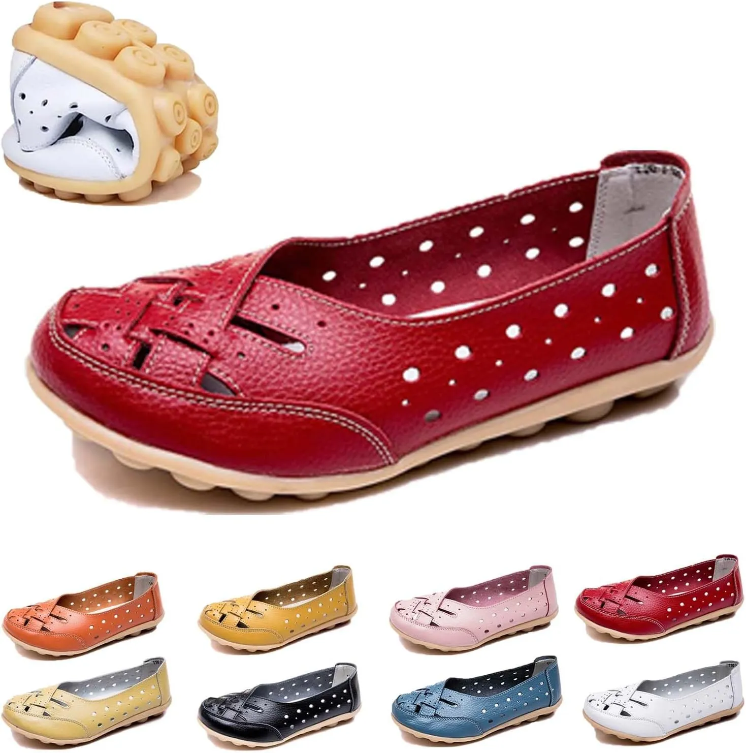 Orthopedic Shoes for Women - Orthopedic Loafers in Breathable Leather, Jaliane Orthopedic Shoes