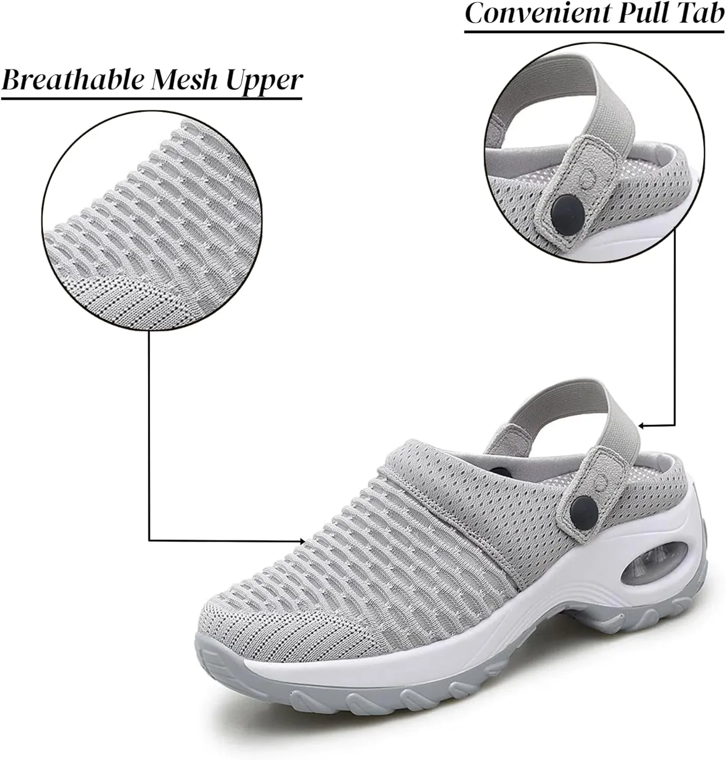 Orthopedic Shoes for Women Slip ons Shoes with Air Cushion Support to Reduce Back and Knee Pressure, Comfort Walking Shoes