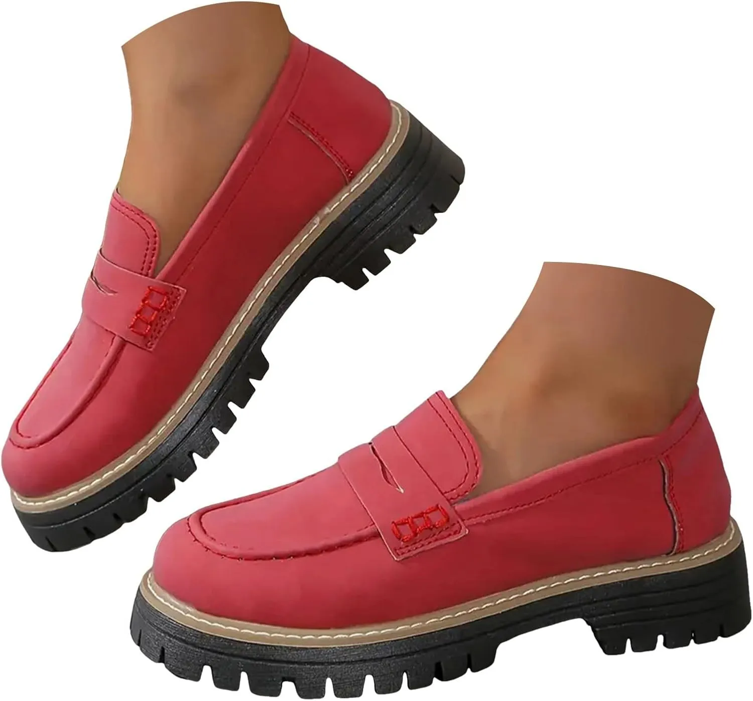 Orthoture-Orthopedic Platform Loafers Orthoture Womens Shoes Loafer, Lug Sole Loafers, Slip On Comfort Casual Fashion