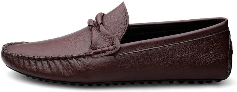 Party Loafers for Men Faux Leather Evening Solid Color Round Toe Low Top Casual Slip-on