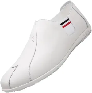 Party Loafers for Men's Faux Leather Classic Tuxedo Round Toe Solid Color Low Top Outdoor Slip-on