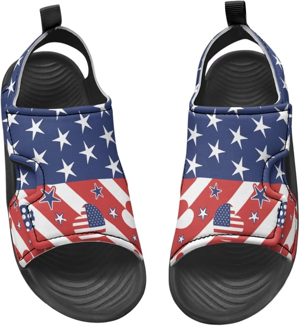 Pink Stripe Sandals Kids Girls Fashion Sport Athletic Sandals Lightweight Summer Beach Water Shoes for Toddler Adjustable