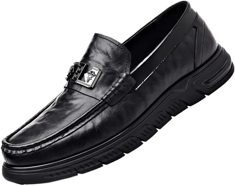 Premium Calfskin Leather Men's Penny Loafers for Business Meetings & Corporate Events, Classic Dress Shoes