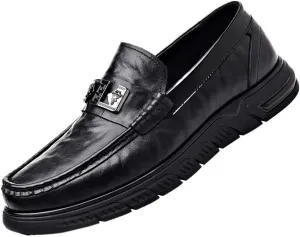 Premium Calfskin Leather Men's Penny Loafers for Business Meetings & Corporate Events, Classic Dress Shoes