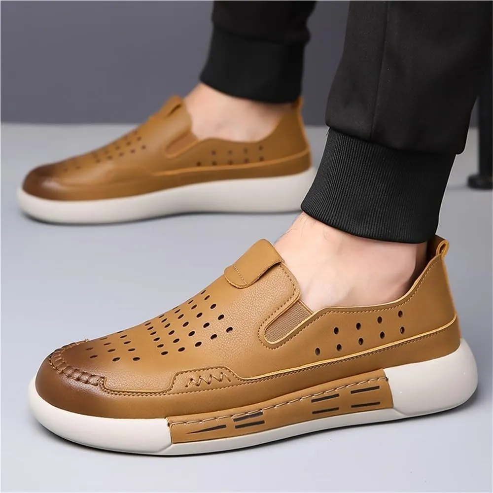 Prom Loafers for Mens Vegan Leather Wedding Solid Color Anti-Slip Classic Slip-on