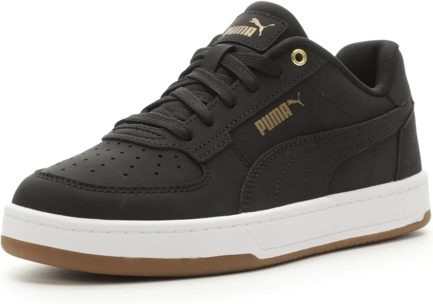 PUMA Caven Sneaker, Black Black-Gold, 6 US Unisex Big Kid