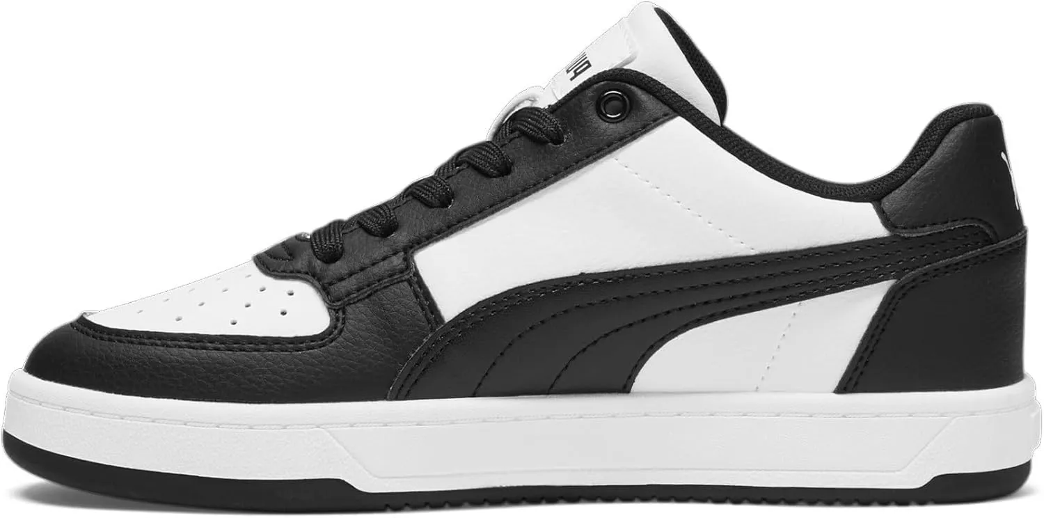 PUMA Caven Sneaker, White Black Black, 11.5 US Unisex Little Kid