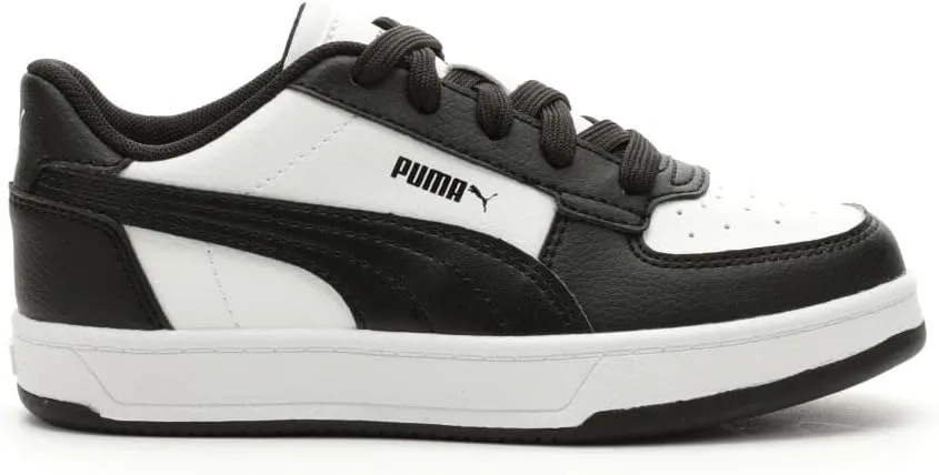 PUMA Caven Sneaker, White Black Black, 2 US Unisex Little Kid