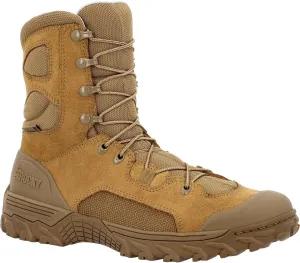 ROCKY Mountain Combat Waterproof Military Boot, Coyote Brown, Size 10.5(M)