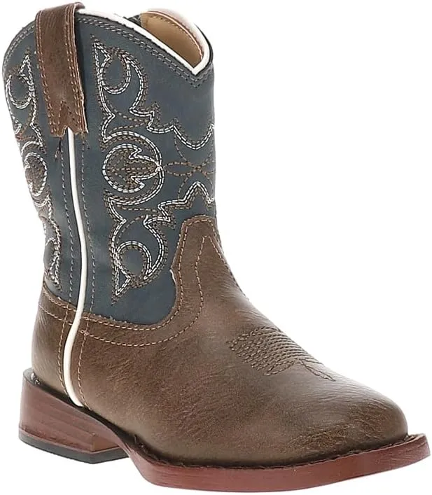 ROPER Toddler Boys Ainsley Square Toe Casual Boots Mid Calf - Blue, Brown