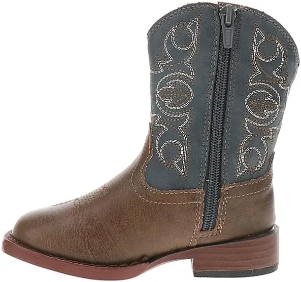 ROPER Toddler Boys Ainsley Square Toe Casual Boots Mid Calf - Blue, Brown