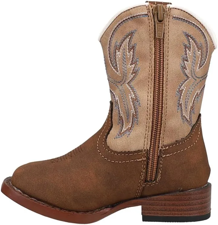 ROPER Toddler Boys Eastwood Square Toe Casual Boots Mid Calf - Brown