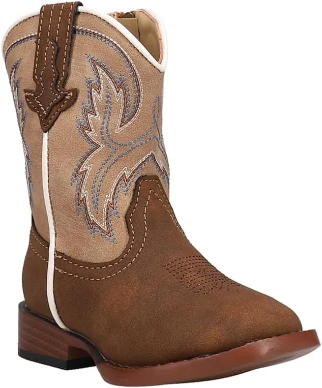 ROPER Toddler Boys Eastwood Square Toe Casual Boots Mid Calf - Brown