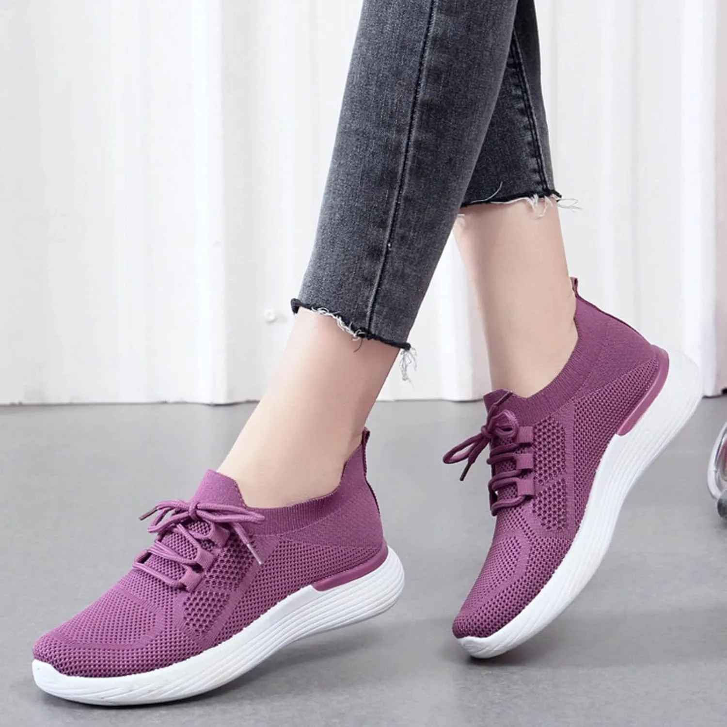 Running Shoes Womens Comfy Black Shoes for Women Dressy Women's Walking Shoes Sock Sneakers Womens Trail Running Shoes Wide Width Zapatos Comodos