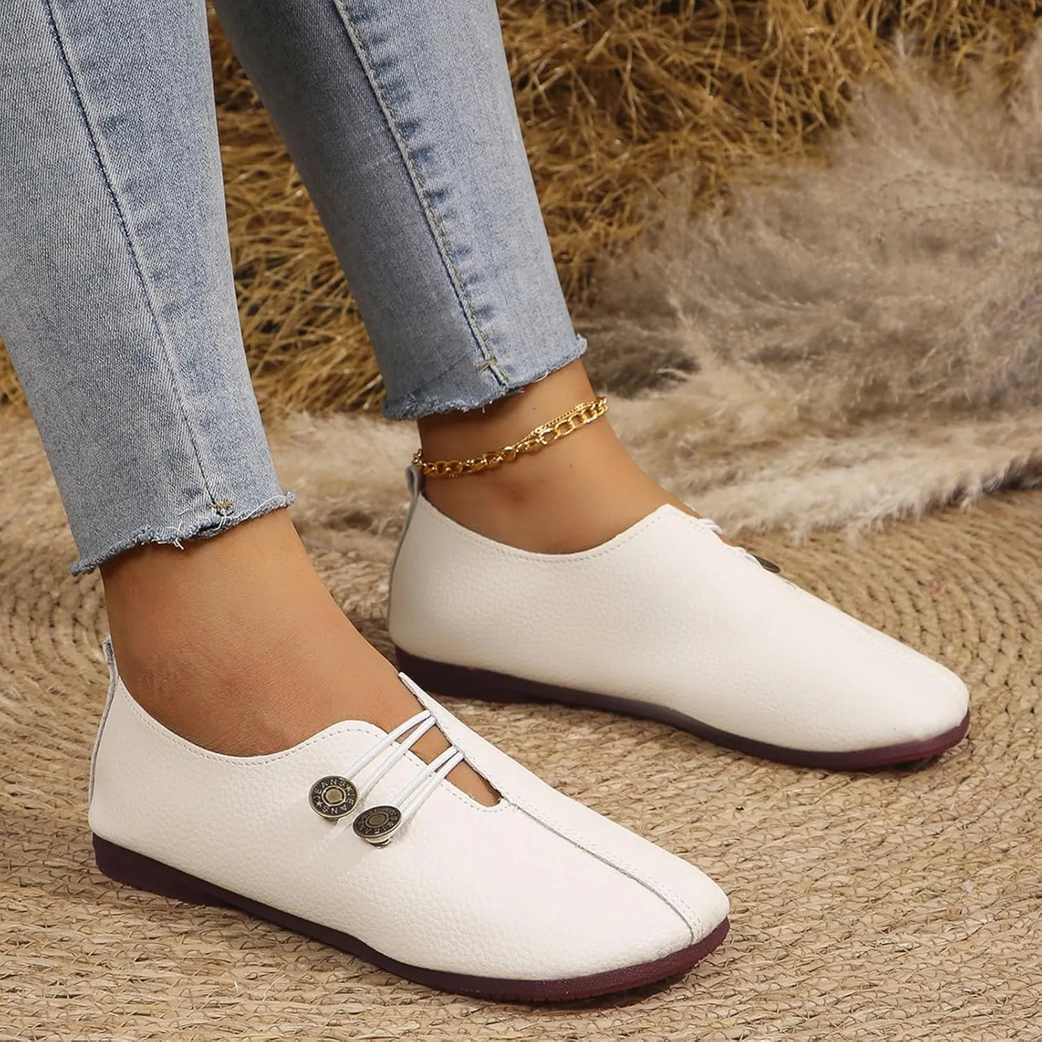 Sandals for Women 2025 Retro Loafers Dressy Comfortable Closed Toe Ballet Flats Summer Casual Breathable Boat Shoes Footwear