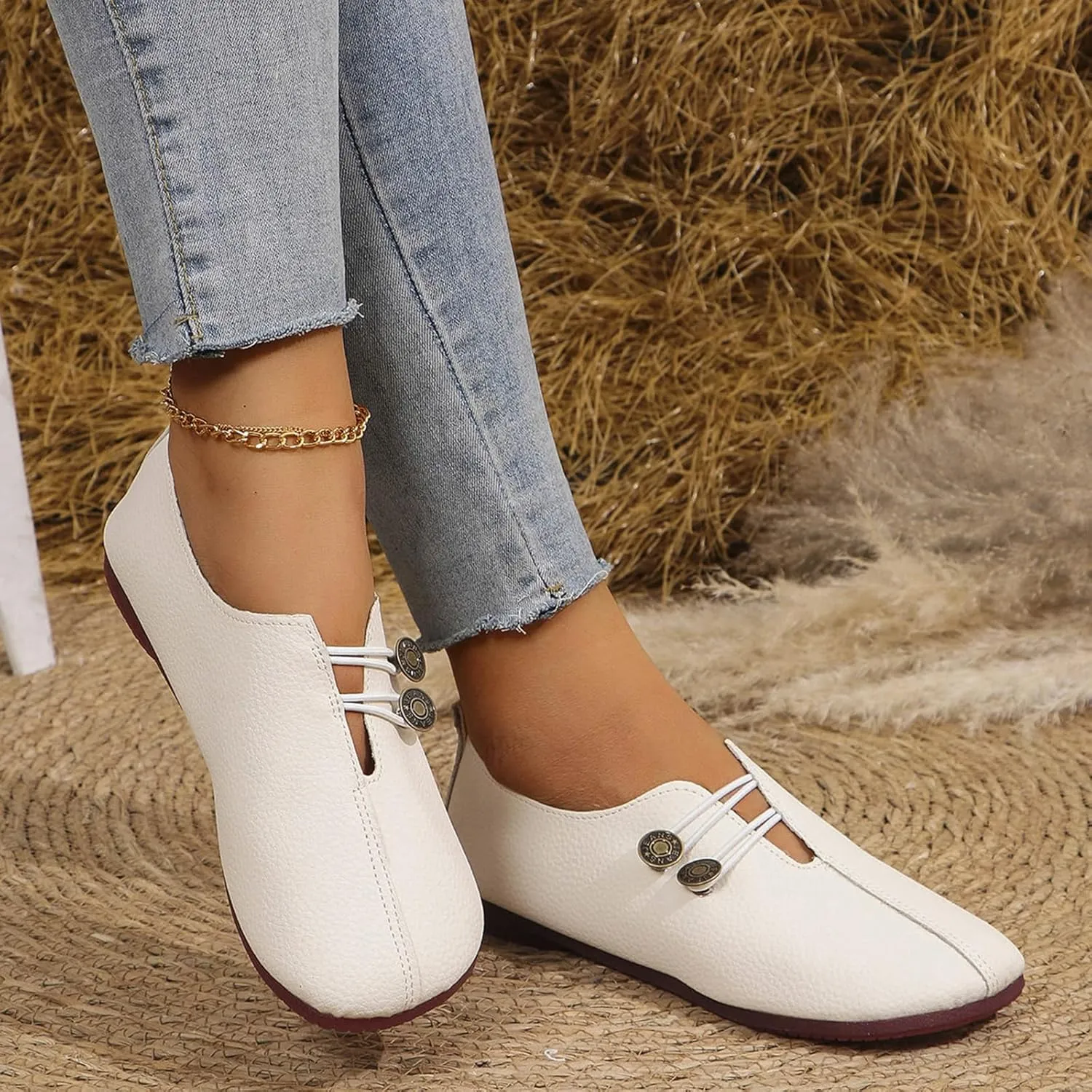 Sandals for Women 2025 Retro Loafers Dressy Comfortable Closed Toe Ballet Flats Summer Casual Breathable Boat Shoes Footwear