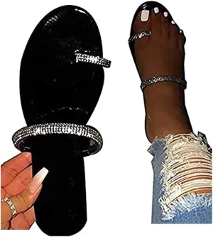Sandals for Women Flat,Comfy Sandals Ladies Fashion Leopard/Zebra/Snake Pattern Flat Heel Slip On Sandals with Zipper