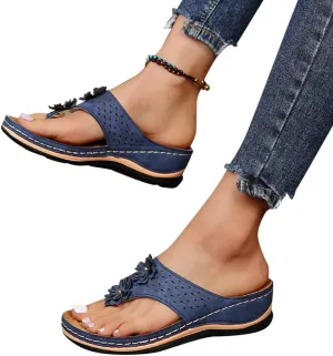 Sandals for Women Premium Walking Slippers with Arch Support Anti-Slip Breathable Sandal Vintage Flip Flop Shoes