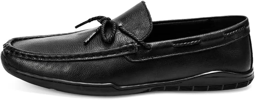Santimon Men's Driving Moccasin Shoes, Genuine Leather Loafers, Slip On Boat Shoes for Men, Breathable, Fashionable, Classic Shoes