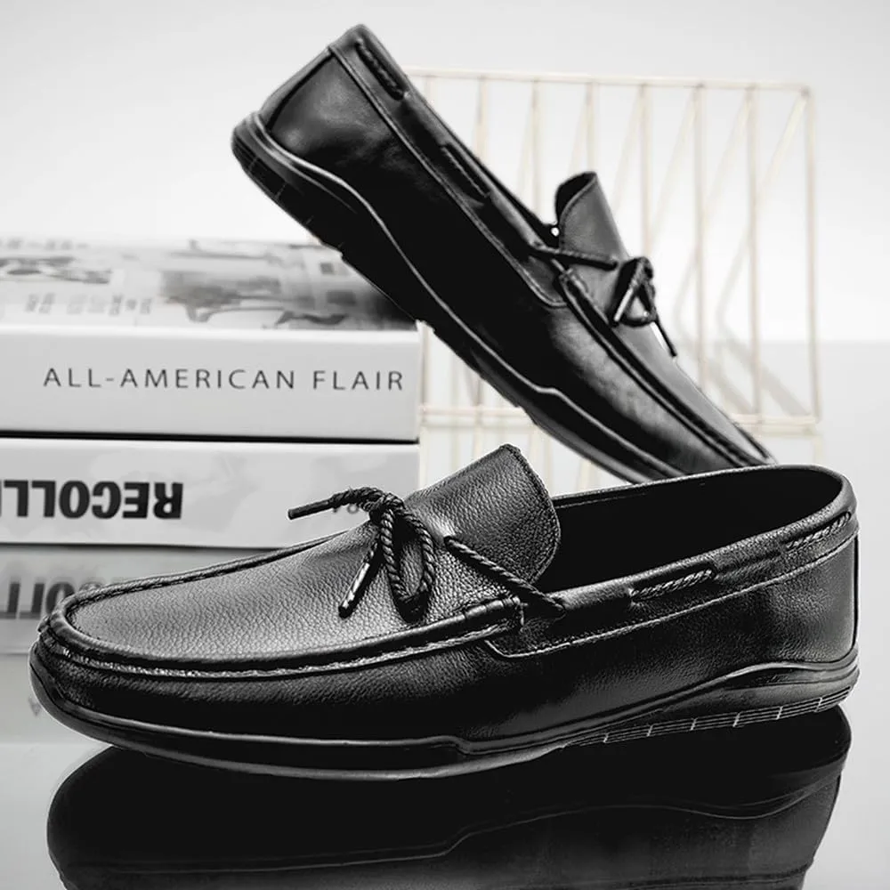 Santimon Men's Driving Moccasin Shoes, Genuine Leather Loafers, Slip On Boat Shoes for Men, Breathable, Fashionable, Classic Shoes