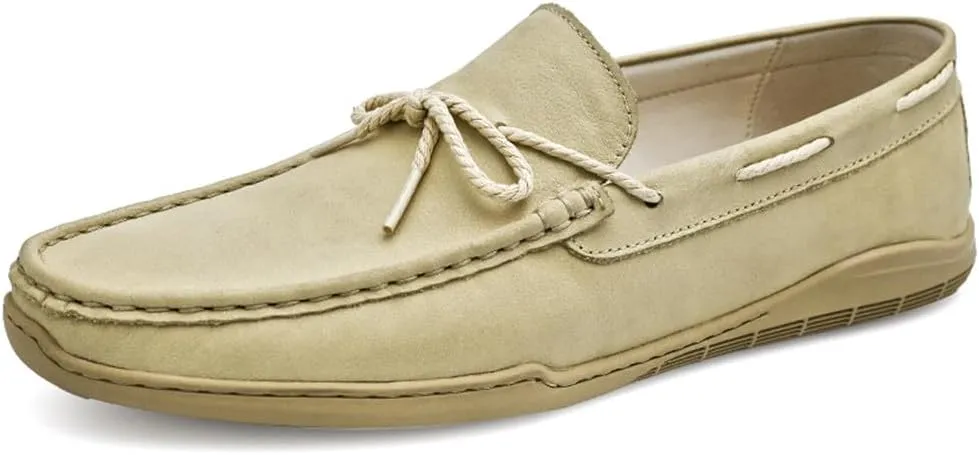 Santimon Men's Driving Moccasin Shoes, Genuine Leather Loafers, Slip On Boat Shoes for Men, Breathable, Fashionable, Classic Shoes