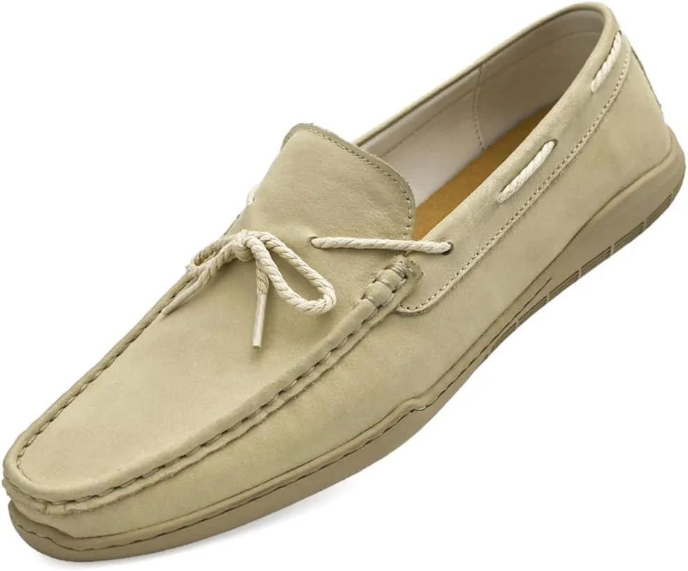 Santimon Men's Driving Moccasin Shoes, Genuine Leather Loafers, Slip On Boat Shoes for Men, Breathable, Fashionable, Classic Shoes