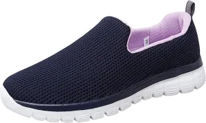 SBGMoSJ Casual Sneakers for Women Wide Zapatos Negros para Mujer Altos Womens Walking Shoes Slip On Sneakers Wide Width Black Tennis Shoes for Women Nursing Zapatos OrtopéDicos para Mujeres El