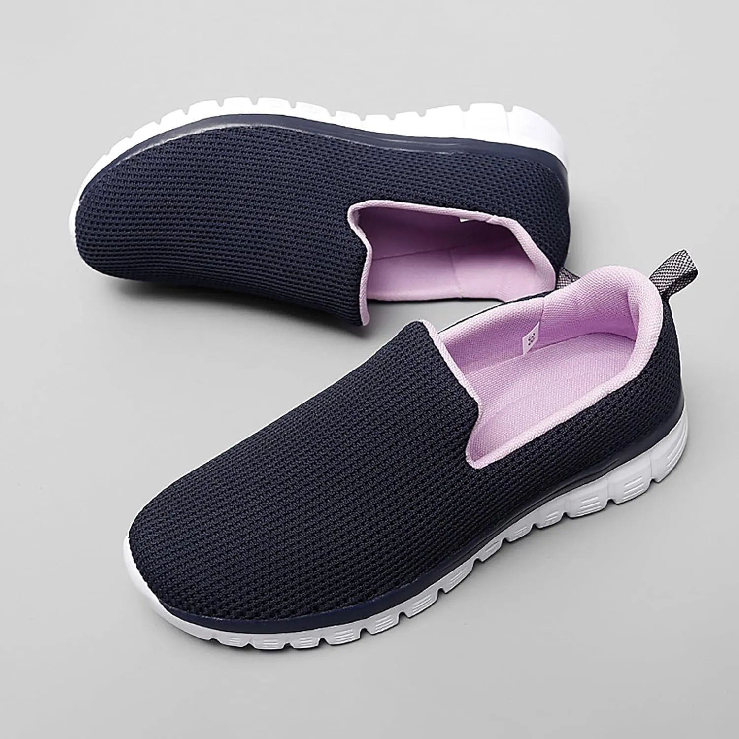 SBGMoSJ Casual Sneakers for Women Wide Zapatos Negros para Mujer Altos Womens Walking Shoes Slip On Sneakers Wide Width Black Tennis Shoes for Women Nursing Zapatos OrtopéDicos para Mujeres El