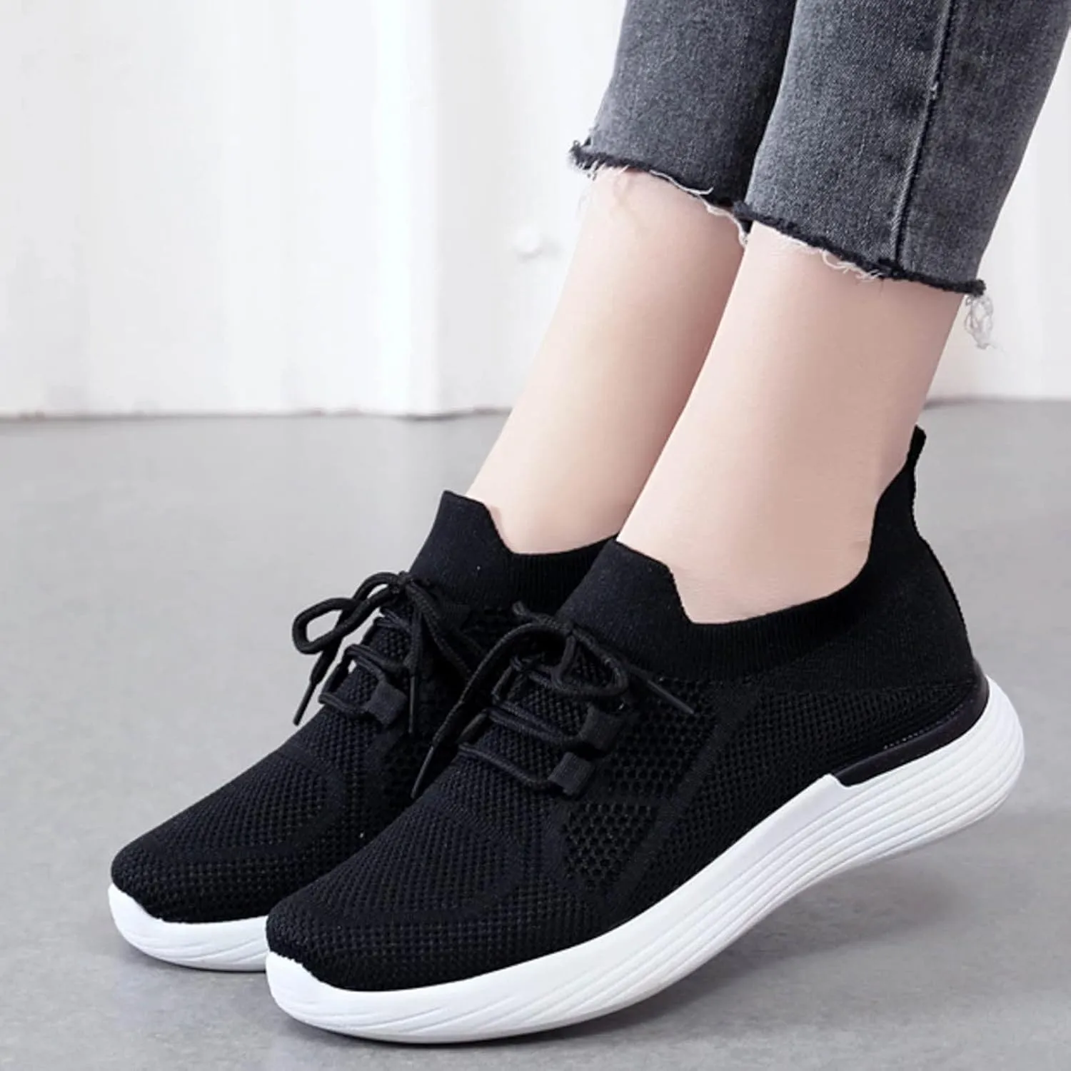 SBGMoSJ Women Sneakers Black Casual Zapatos CóModos Para Embarazadas Wide Width White Canvas Tennis Shoes for Women Women Sneakers Size 6 Wide Women Orthopedic Sneakers Wide