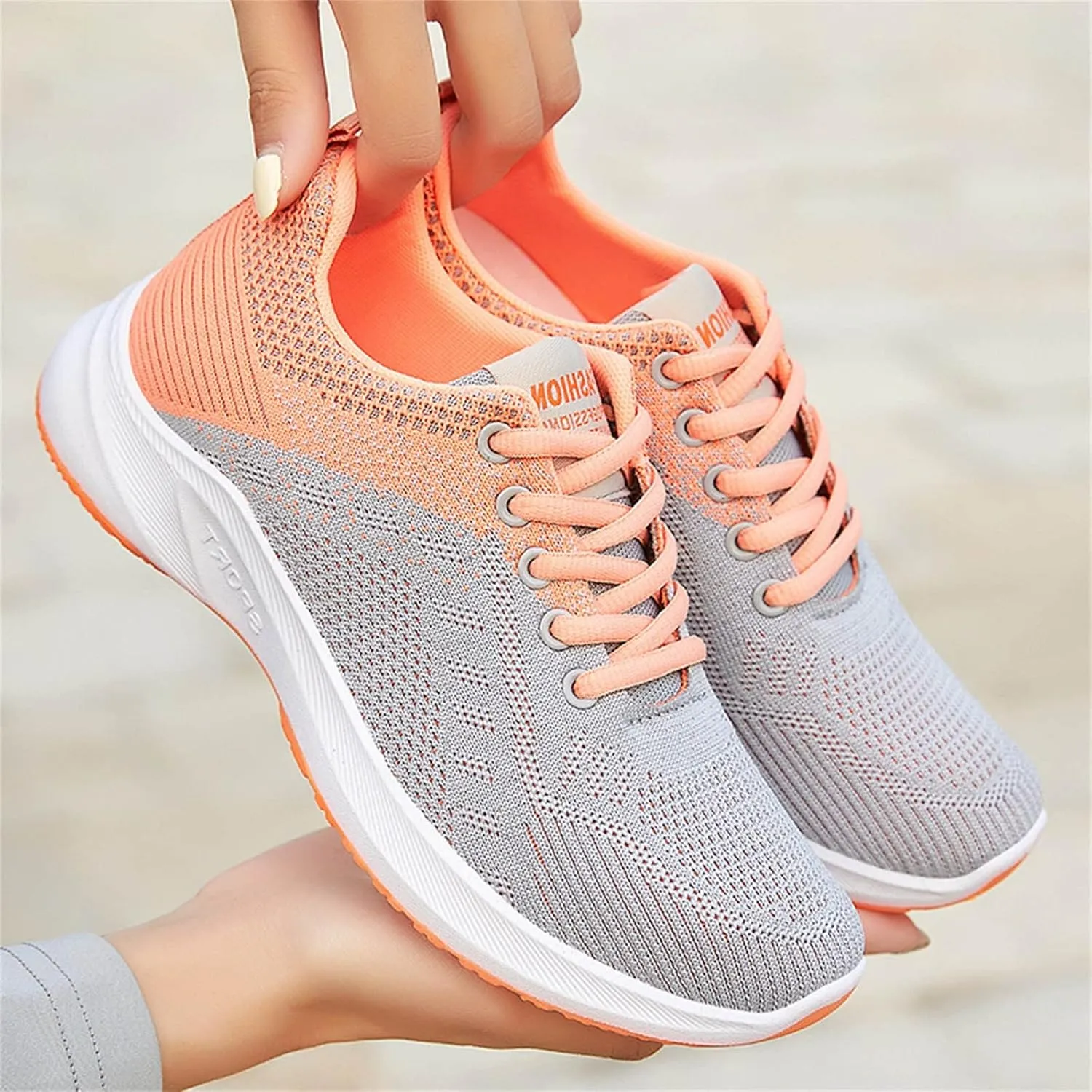 SBGMoSJ Women's High Top Wedge Fashion Sneakers Hidden Heel Women Orthopedic Sneakers Walking Shoes Slip On Tennis Shoes for Women Women's Sneakers Zapatos CóModos para Mujeres Embarazadas