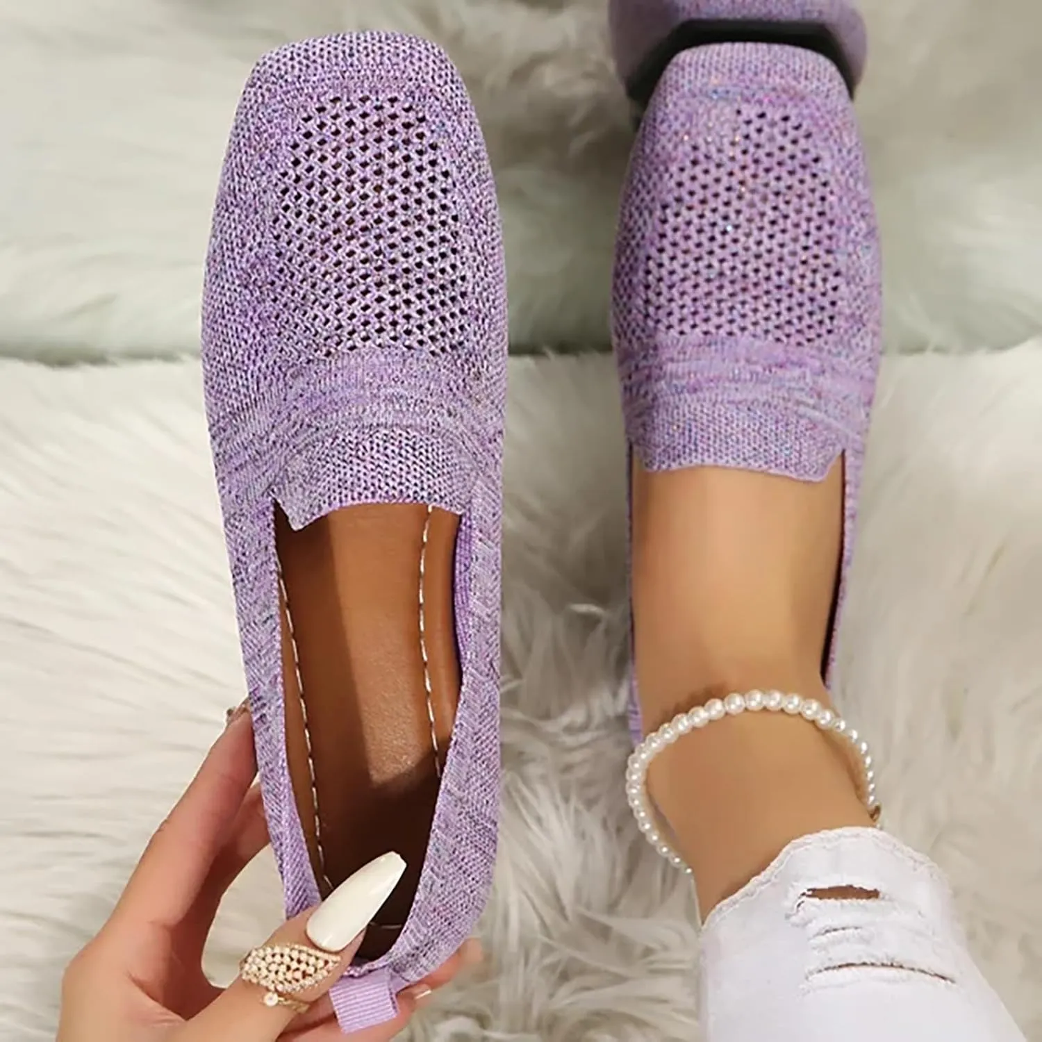 Shoes for Women Women's Fashion Sneakers Black Loafers Women Platform Slip On Soft Sole Christmas Shoes for Women Athletic Comfort Cute Casual Slip On Lightweight