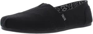 Skechers Women's Bobs Plush-Best Wishes Slip-On Flat, Black/Black, 7.5 W US