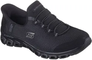 Skechers Women's Glide-Step-Pursuit Hands Free Slip-INS Sneaker, BBK=Black/Black, 12 Wide