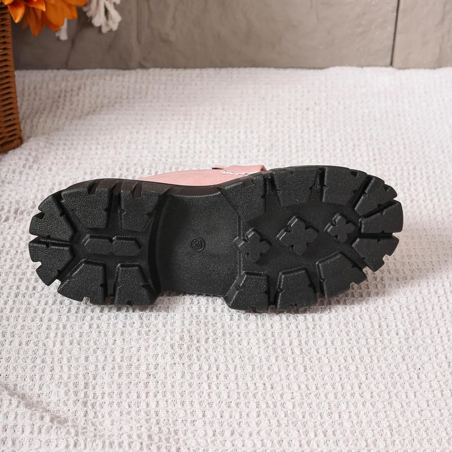 Slip-On Loafers for Women Leather Work Shoe Chunky Business Shoe Comfortable Dress Shoes Casual Platform Shoes