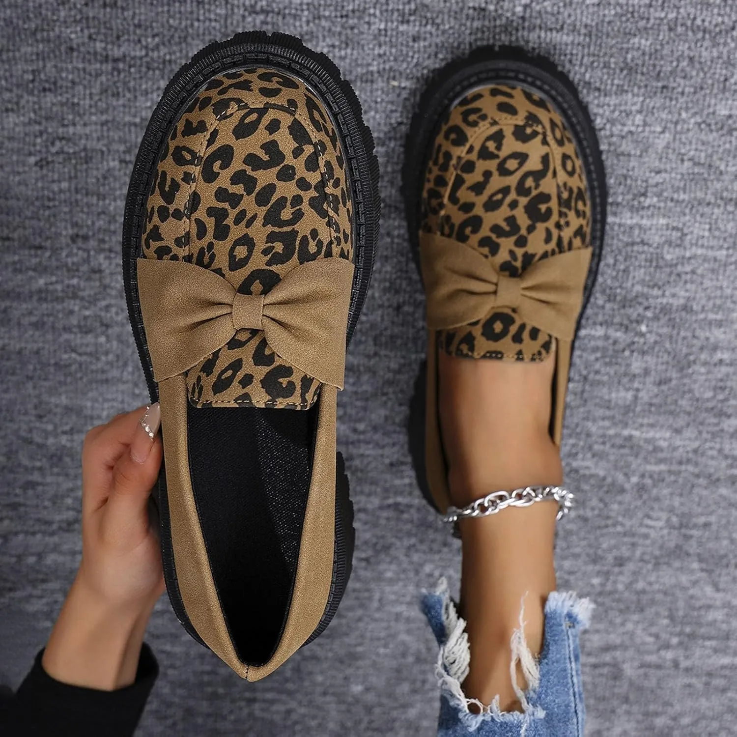 Slip On Loafers for Women Low Business Shoes Classic Penny Loafers Dressy Work Shoes Comfort Casual Office Shoes