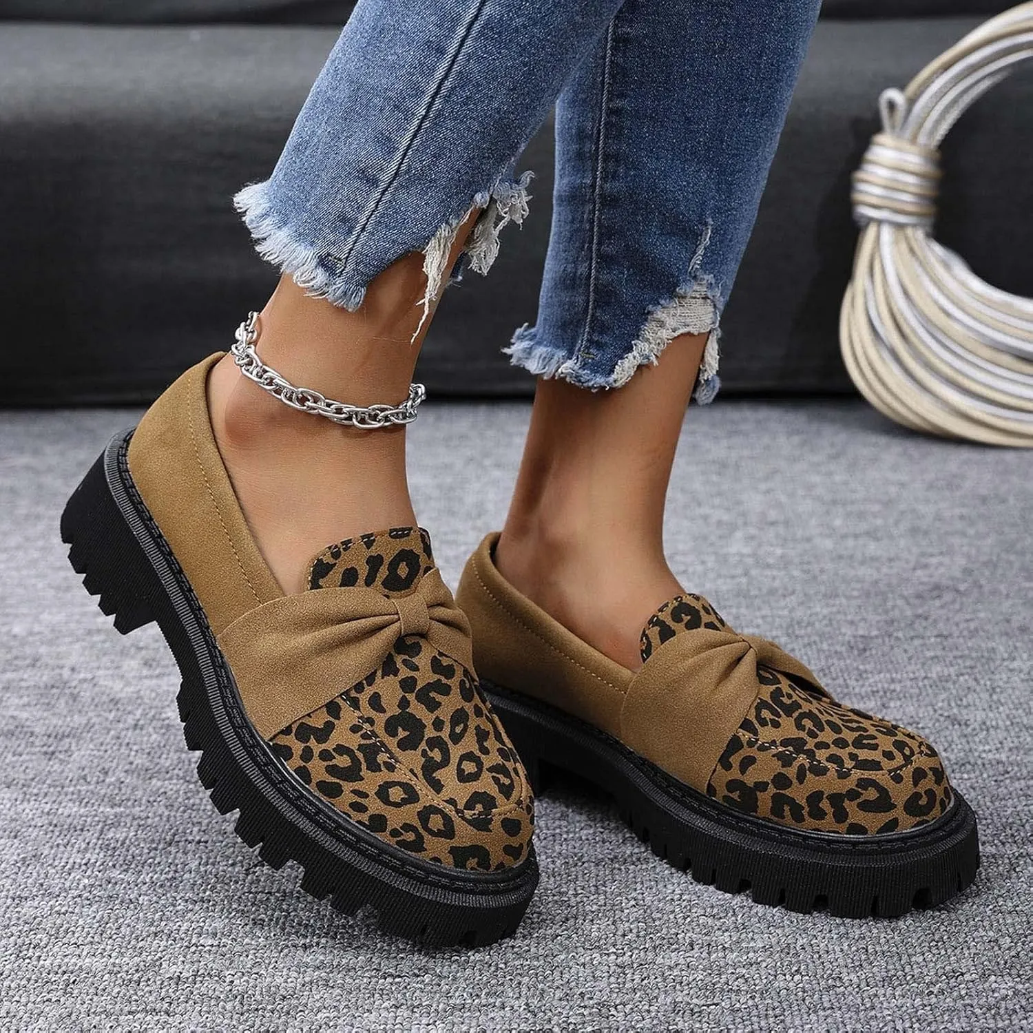 Slip On Loafers for Women Low Business Shoes Classic Penny Loafers Dressy Work Shoes Comfort Casual Office Shoes