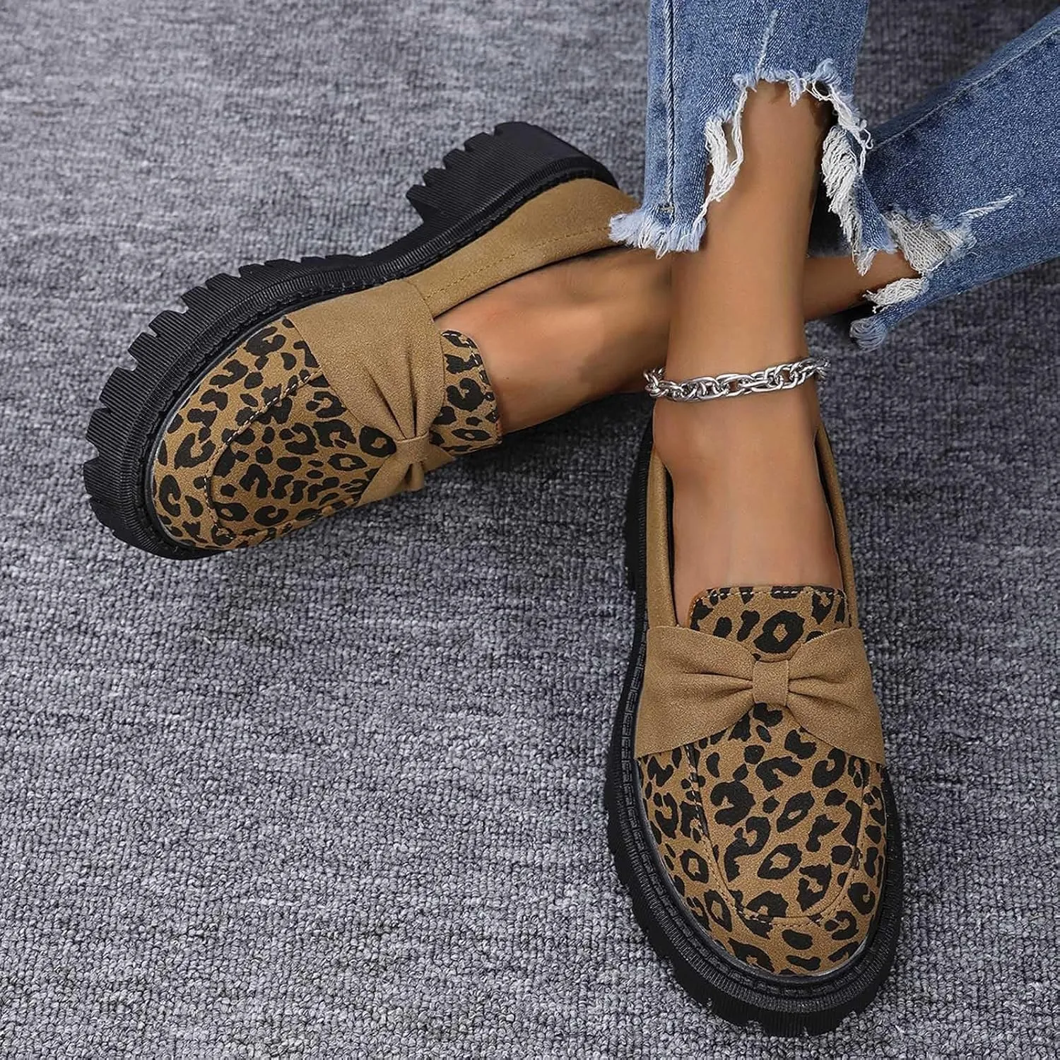 Slip On Loafers for Women Low Business Shoes Classic Penny Loafers Dressy Work Shoes Comfort Casual Office Shoes