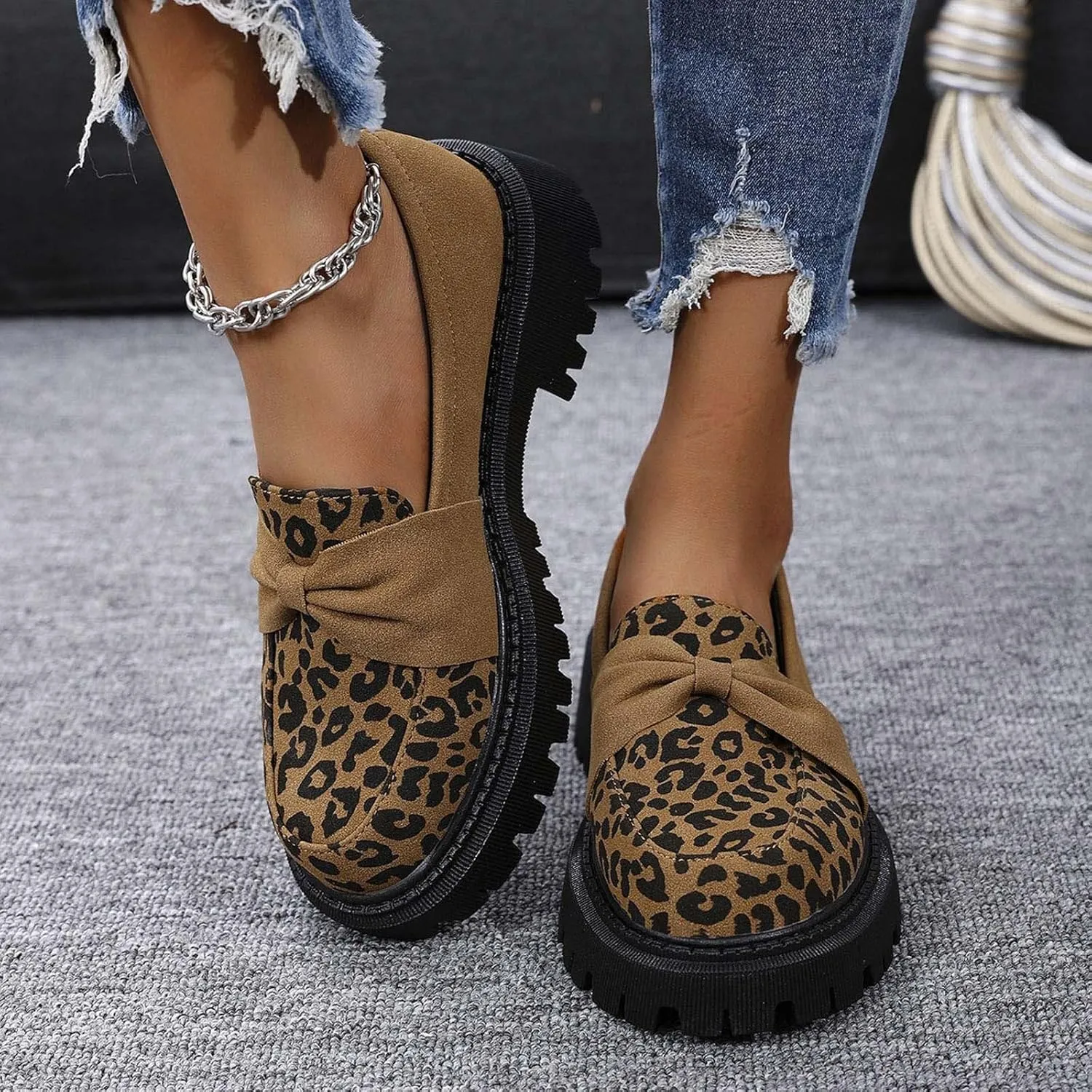 Slip On Loafers for Women Low Business Shoes Classic Penny Loafers Dressy Work Shoes Comfort Casual Office Shoes