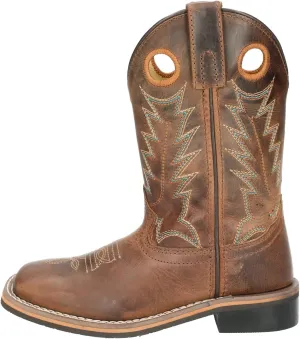 Smoky Mountain Boys Brown Distressed Jesse Square Toe Western Cowboy Boot