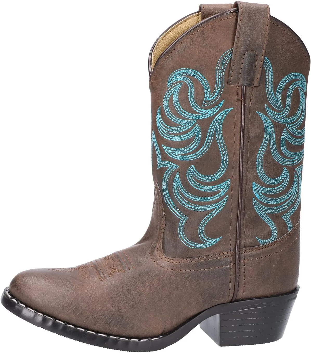 Smoky Mountain Girls Brown with Pink Stitch Monterey Western Cowboy Boots