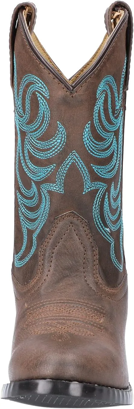 Smoky Mountain Girls Brown with Pink Stitch Monterey Western Cowboy Boots