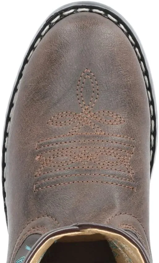 Smoky Mountain Girls Brown with Pink Stitch Monterey Western Cowboy Boots