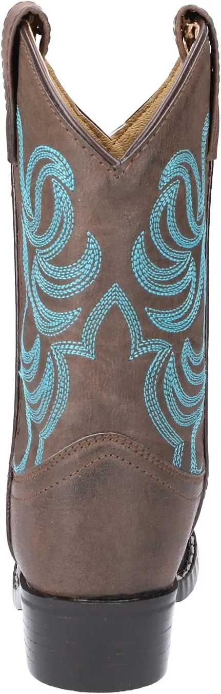 Smoky Mountain Girls Brown with Pink Stitch Monterey Western Cowboy Boots