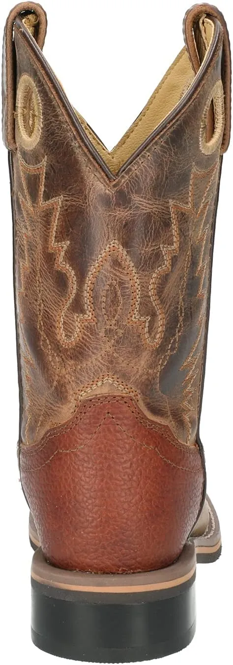 Smoky Toddler's Stars and Stripes Patriotic Western Cowboy Boots - Vintage Brown