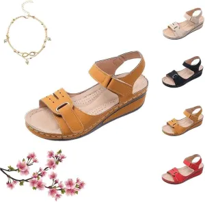 Soft & Stylish Wedge Sandals for Effortless Comfort Womens Orthopedic Sport Sandals Shoes Comfortable Arch Support Sandals All Day Walking Sandal Back Strap