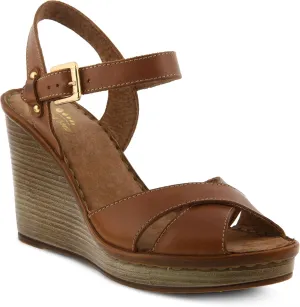 Spring Step Womens Idyllie Brown Leather Sandal - 40