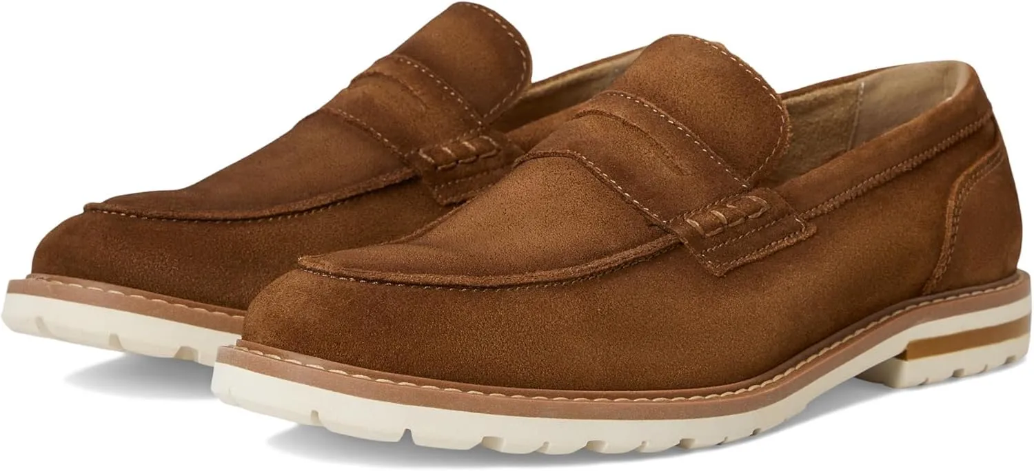 Stacy Adams Men's Hopkins Penny Slip On Loafer, Brown Suede, 8.5