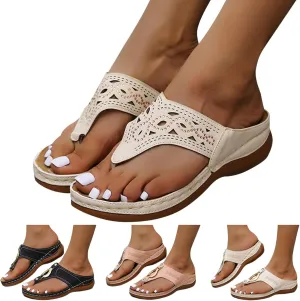 Summer Sandals for Women 2025 Wedge Comfortable Orthopedic Spring Shoes Womens Dressy Casual Walking Flip Flops
