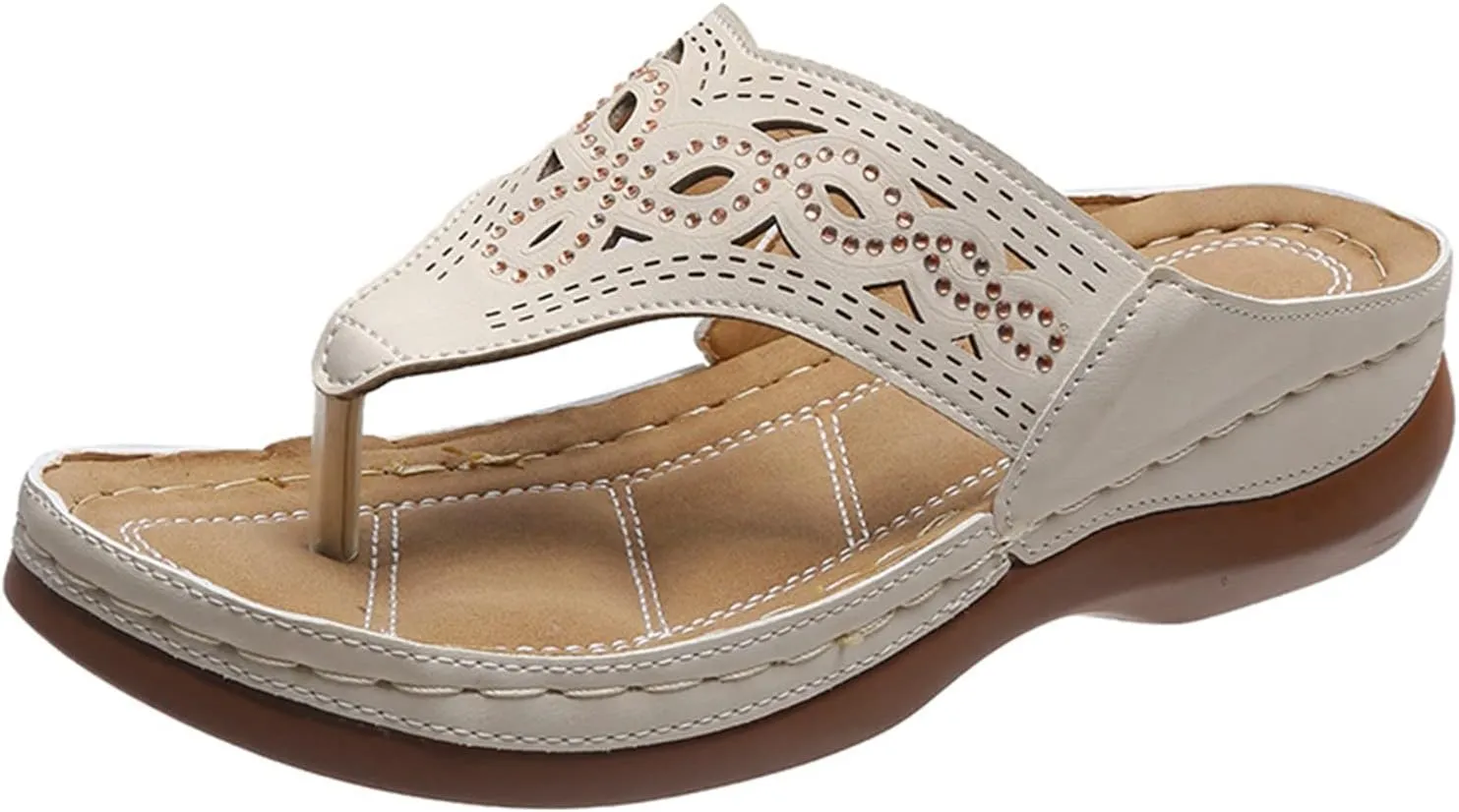 Summer Sandals for Women 2025 Wedge Comfortable Orthopedic Spring Shoes Womens Dressy Casual Walking Flip Flops